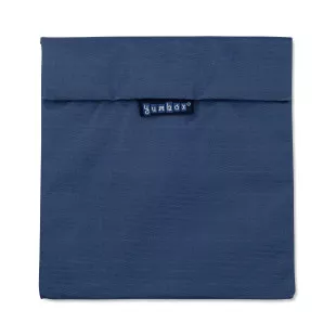 Lunchtüte NAVY blau - Snackbag mit Klettverschluss